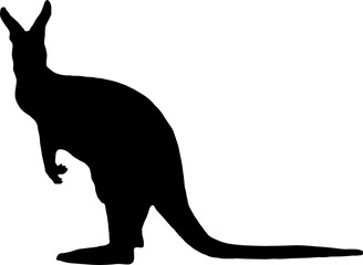 Silhouette kangaroo png black color only Kangaroo icon vector png. Kangaroo icon for web design.transparent background