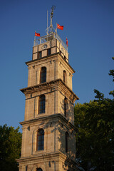 Tophane Clock Tower in Bursa, Turkiye