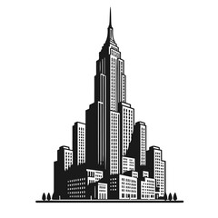 Naklejka premium city skyline vector, Tall Building