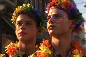 LGBTQ Pride amethyst. Rainbow underpinning colorful middle blue diversity Flag. Gradient motley colored fortitude LGBT rights parade festival androphilia diverse gender illustration