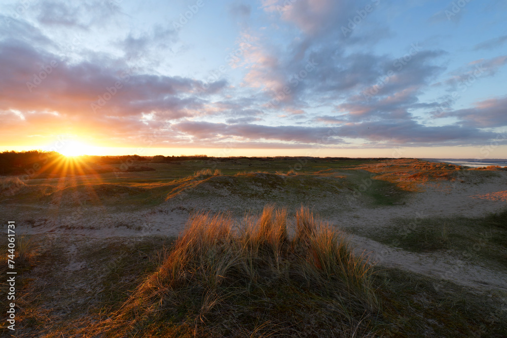 Canvas Prints annoville sand dunes in cotentin coast