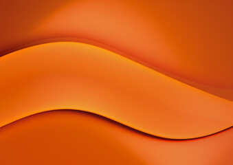オレンジ色のシンプルな曲線の背景 - obrazy, fototapety, plakaty