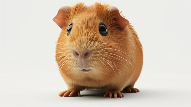A cute and cuddly guinea pig with big eyes and a soft, orange coat.