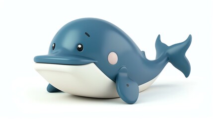Cute and friendly blue whale 3D model. This friendly whale is perfect for any child's room or as a toy.