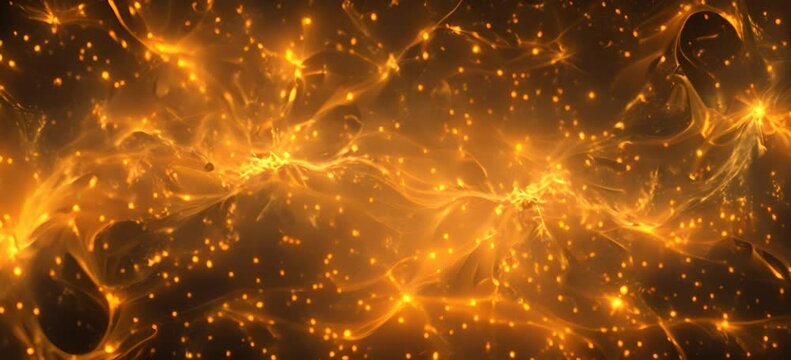 beautiful abstract gold star particles background