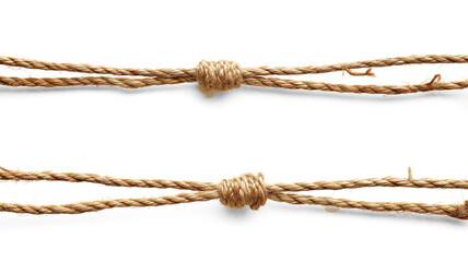String, set rope isolated on transparent, top view