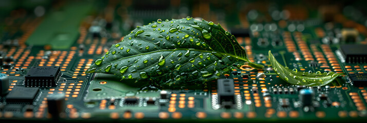 leaf on the circuit board,
printed circuit board