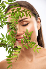 The make-up artist does Long-lasting styling of the eyebrows and makes the procedure of lamination...