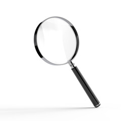 Magnifying glass isolated on white background