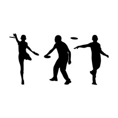 This set of disc golf player silhouette vectors captures the dynamic and athletic essence of the game, featuring engaging and energetic poses that convey a sense of fluid motion.