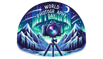 A camera capturing the mesmerizing aurora borealis. AI Generative
