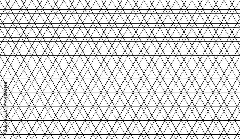 Fototapete background pattern seamless geometric abstract black line. triangle seamless vector.