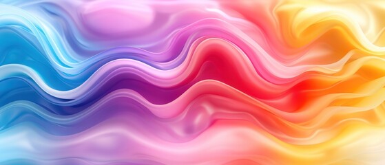 a multicolored wavy background with a white background and a blue, yellow, pink, and orange wave.