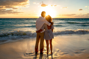 couple watching the sunrise
