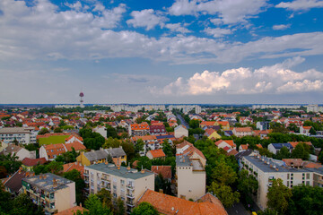City view from the water tower of Szeged