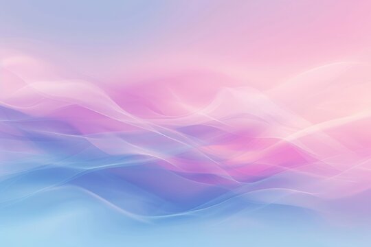In this photograph, we can see a blurry image of a background that combines shades of blue and pink, Background featuring a gentle ombre effect in abstract style, AI Generated