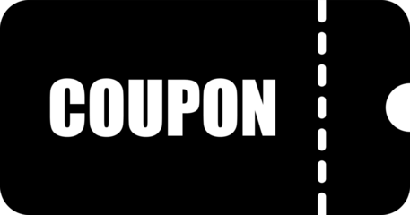 Coupon flat style black color