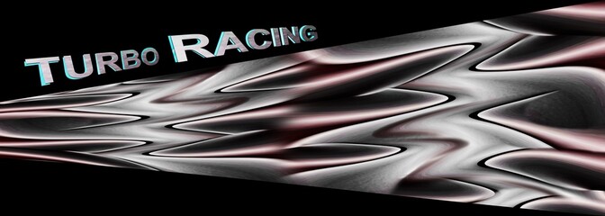 Decal desing turbo racing for sport car graphic illustration