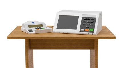 Electoral ballot box for political campaign in Brazil in realistic 3d render isolated on transparent background © Ranilson