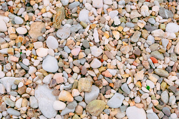 soft color natural pebbles background with copy space