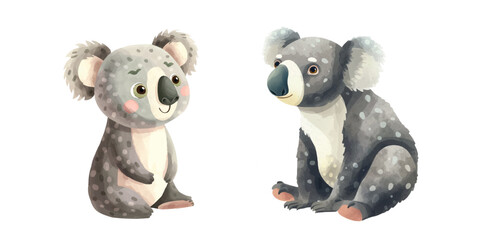 cute koala watercolour vector illustration