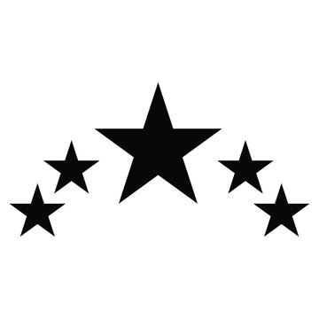 five star icon on white background. 5 star sign. Vector illustration. Eps file 537.