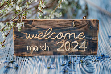 welcome march 2024, with writing”welcome march 2024”