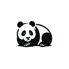 Panda icon isolated on white background. Cute panda vector illustration