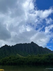 Clouds over mountain
