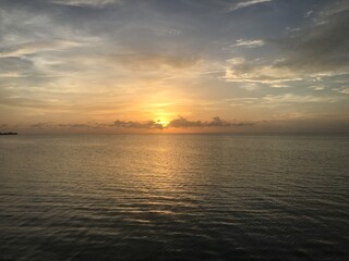 Sunset at sea