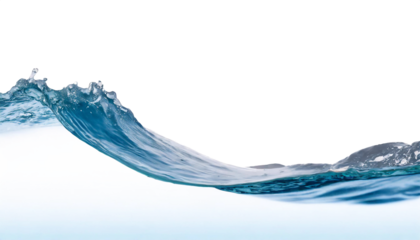 blue wave and bubbles on a white background. for editing graphic design