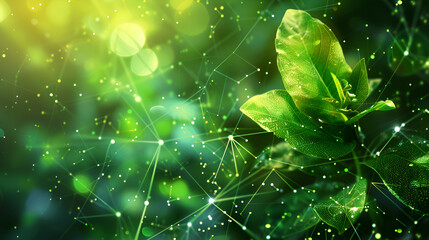 photosynthesis green pattern - obrazy, fototapety, plakaty