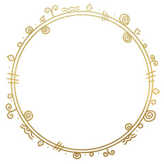 Abstract Circular Golden Mark
