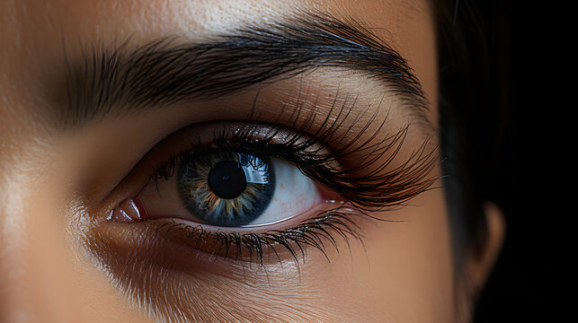 photo realistic image that depicts fully focused woman in her tranquility. Making eye contact