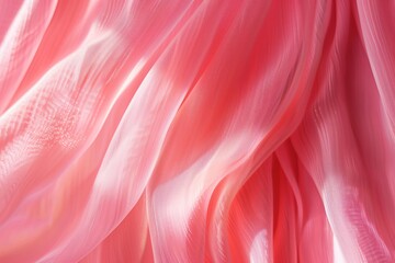 pink fabric illuminated by soft light 