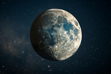 Naklejka premium Moon in the night sky.