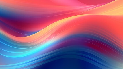 Obraz premium Vibrant abstract waves with a fluid gradient of colors for a modern background