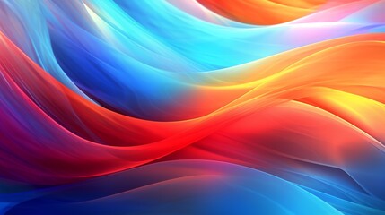 Obraz premium Vibrant abstract waves with a fluid gradient of colors for a modern background