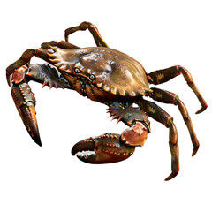 Large Crab on White Background