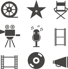 set of movie icons