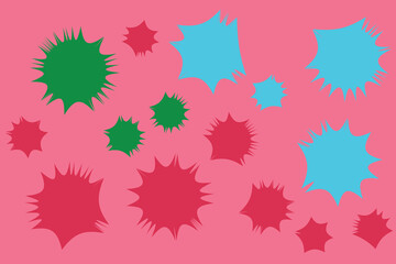 Variegated spots Pink backdrop Birthday greeting card Magenta Banner party Free space design text Abstract background Children's background Cool youth design Simple blank Cover Multicolored diversions