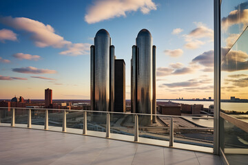 Iconic Representation of Auto Industry: General Motors (GM) Corporate Headquarters in Detroit