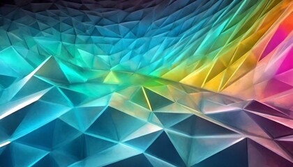 Vibrant Polygonal Rainbow Background