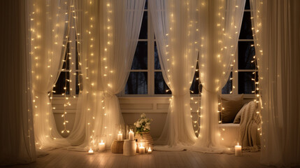 Elegance of drapes embellished