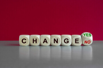 Turned a cube and changes the green words change no to change yes. Beautiful grey table, pink...
