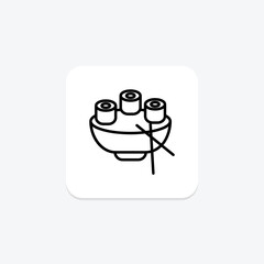 Sushi icon, sushi bar, sushi restaurant, sushi menu, sushi rolls line icon, editable vector icon, pixel perfect, illustrator ai file