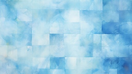 Abstract design on blue background - textured paper with watercolors