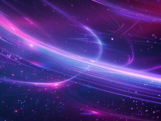 starry background of wavy lines forms a pattern of blue, purple, and pink colors.
