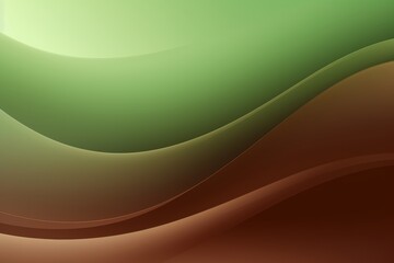 Sage Green to Chocolate Brown abstract fluid gradient design, curved wave in motion background for banner, wallpaper, poster, template, flier and cover