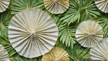 seamless decorative rice paper with plant background